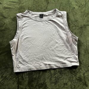 SHEIN Tan Muscle Tee Crop Top Sleeveless